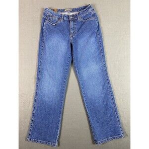 Wrangler Aura Jeans Womens 27x28 Blue Relaxed Straight Leg Light Fade Tag 8 R